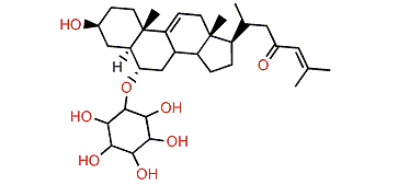 6-O-b-D-Glucopyranoside 3b,6a-dihydroxy-5a-cholesta-9(11),24-dien-23-one